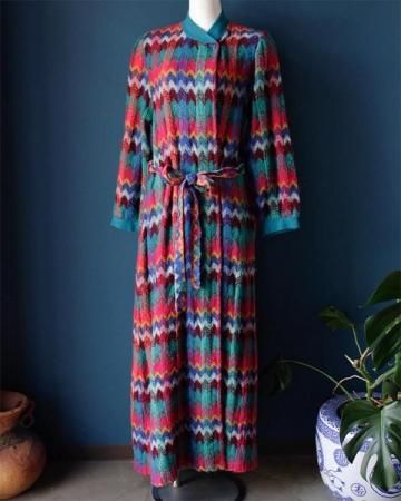 Knit gown coat(made in Italy)
