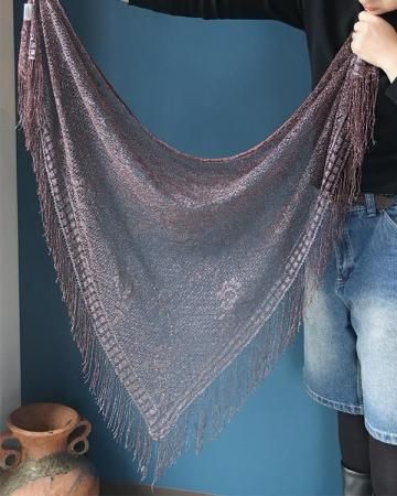 Glitter lace shawl