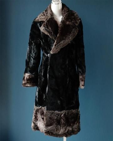 Eco fur long coat