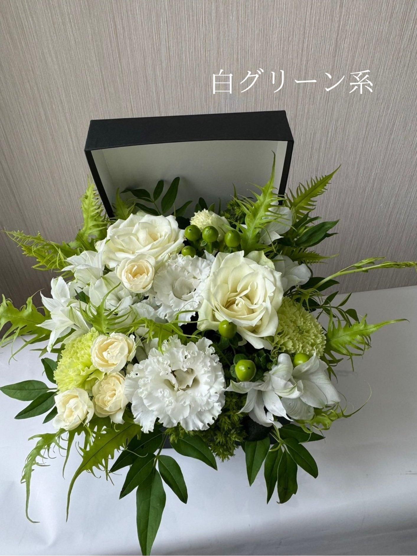A06BOXフラワー 各色(白グリーン系・黄色系・青系)