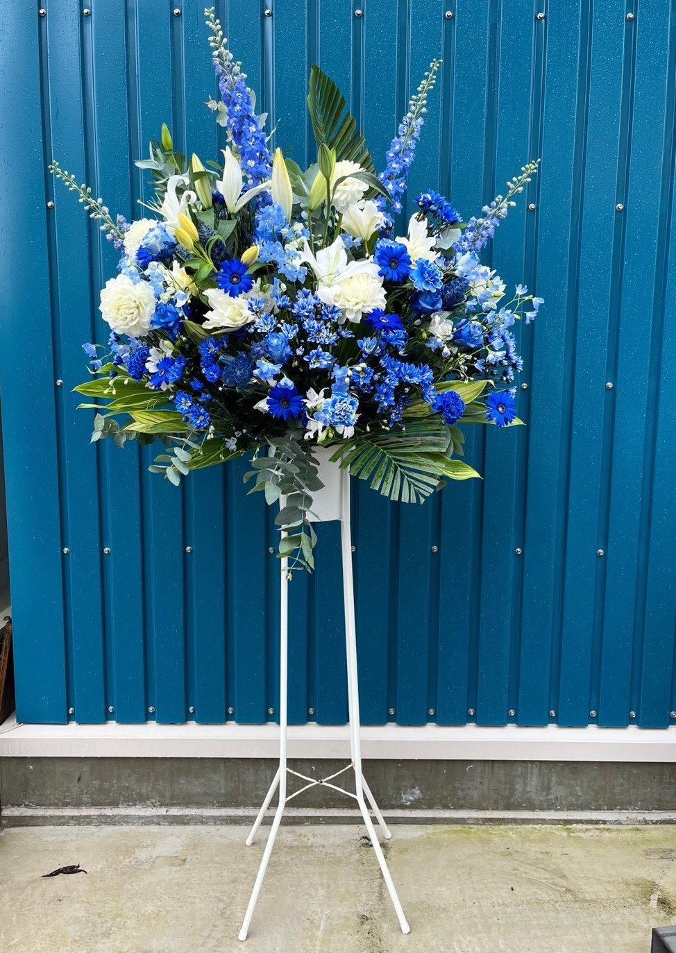 S04 1段フラワースタンド青系