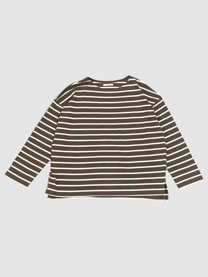 Basque Striped Pullover BEIGE