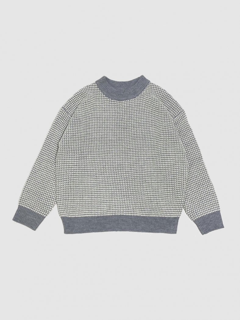 Waffle Texture Knit GRAY