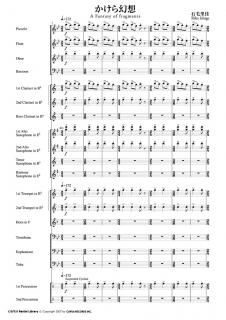 【レンタル楽譜】かけら幻想 <小編成対応>(石毛里佳)
