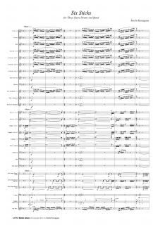 【レンタル楽譜】Six Sticks for Three Snare Drums and Band(小長谷宗一)