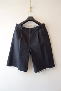 Graphpaper"SUMI Coated Denim Tuck Shorts"