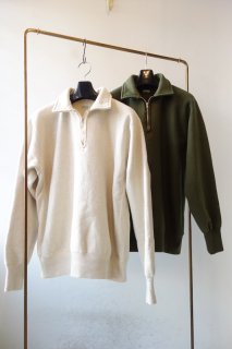 A.PRESSE"Vintage Half Zip Sweat Shirt"