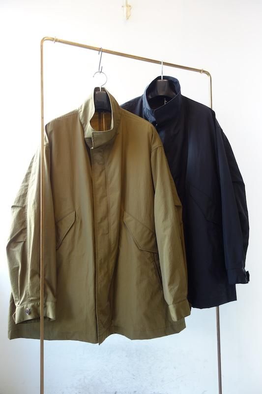 ジャケット・アウター WASHED NYLON KERSEY SHORT MIL-PARKA ULTERIOR』