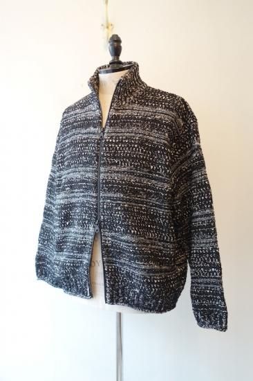 crepuscule ジップアップ ドライバーズニット black crepuscule ジップアップ ドライバーズニット black crepuscule