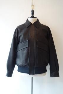��ULTERIOR��"CALF LEATHER FLIGHT JKT"