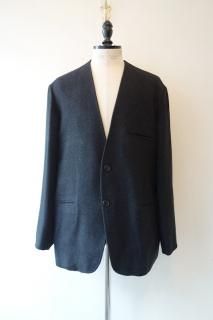 ��A.PRESSE��"Silk Cashmere Tweed Collarless Jacket"