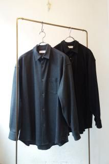 Graphpaper"Wool Smooth Flannel Oversized Regular Collar Shirt"