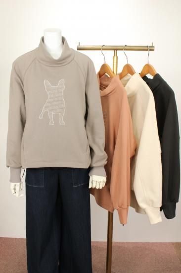 ROBE ローブ BLUE FRONCE 裏起毛のハイネックカットソー ワン