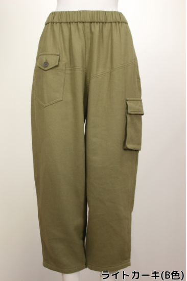 コズ CO's ウエスト総ゴムテーパードカーゴパンツ