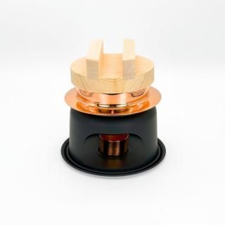 中古　純銅製 ごはんはどうだ 3合炊 炊飯釜 飯台つき　羽釜 新光金属 新 楽天市場】純銅製 羽釜 ごはんは銅だ！ 3合用 ステンレス蓋 新光金属