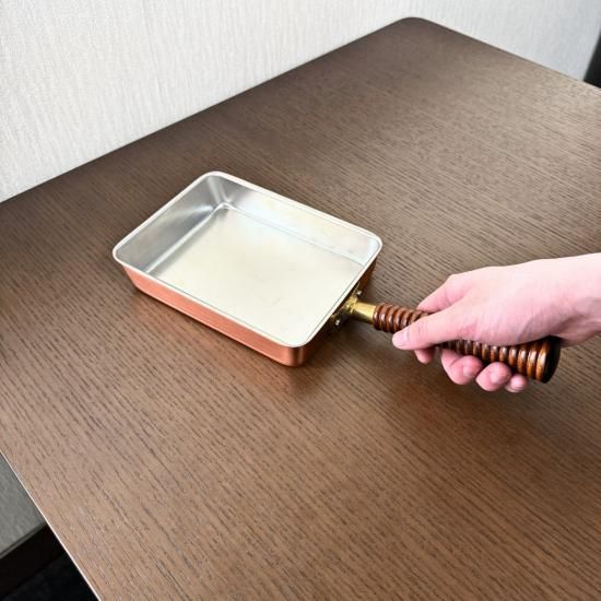 新品未使用 純銅 玉子焼き器 銅製 日本製 MD-0109 燕三条 日本製 燕三条 銅の玉子焼き器 関西型 13.5cm レシピ付き プロ