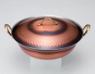 銅製赤銅仕上IH対応鎚目入れミニ卓天ぷら鍋 21cm 新光金属　赤銅仕上げ 楽天市場】新光金属 新光堂作 鎚起銅器 IH対応 ミニ卓上ちり鍋
