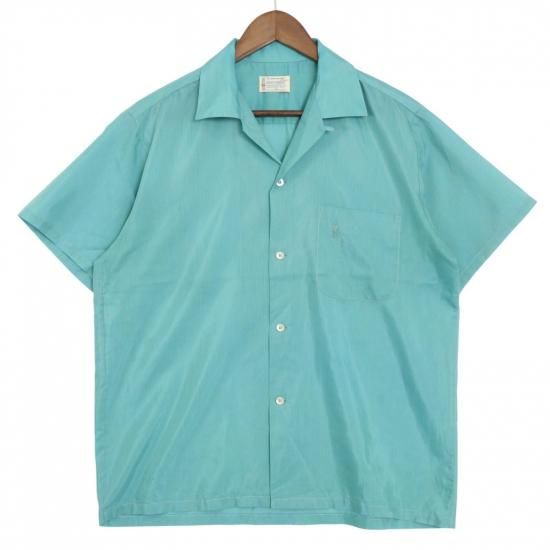 70's TOWNCRAFT タウンクラフト 開襟シャツ タウンクラフト TOWN CRAFT 60-70s 復刻 三角タグ ボックス 開襟