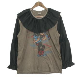 Vintage リメイクブラウス アルコール中毒Tシャツ|AGG5T00399|ゴッコ(オリジナルリメイク)