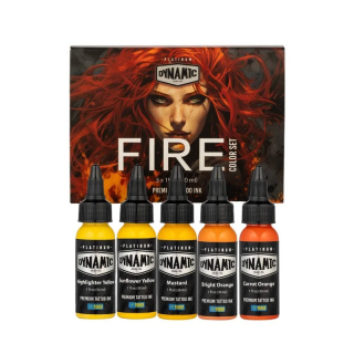  DYNAMIC Fire 1oz 5 Bottle Color Set 