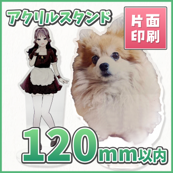 アクリルスタンド 【片面印刷】 120×120mm以内