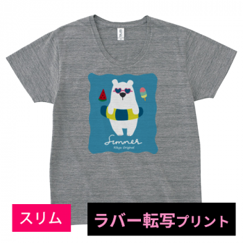 【ラバー転写プリント】スリムフィット UネックTシャツ|SFU-114 |TRUSS