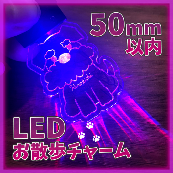 【1個から注文OK!レーザー彫刻】LEDお散歩チャーム50mm×50mm以内