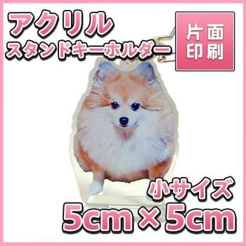 アクリルスタンドキーホルダー 小5cm×5cm【片面印刷】