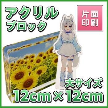 アクリルブロック12cm×12cm 【片面印刷】