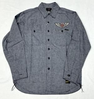 MILITARY DUNGAREE SHIRT"U.S.NAVAL AIR STATION C.C.TEXAS"