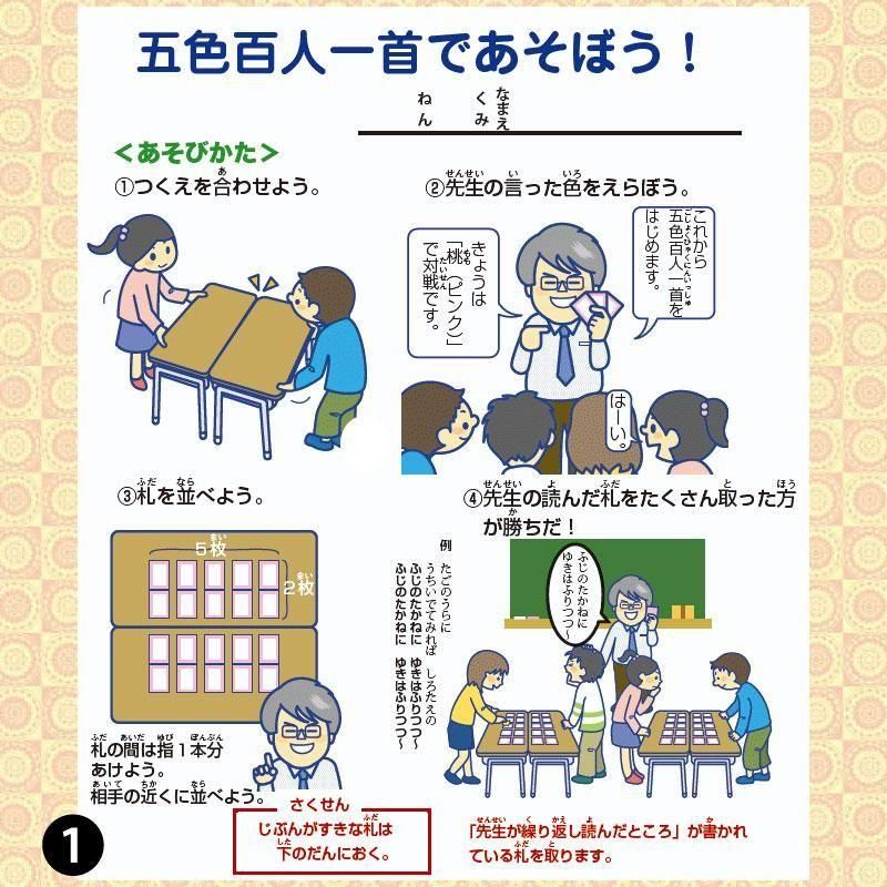 五色百人一首 スタートキット(読み札+取り札) - TOSS教材