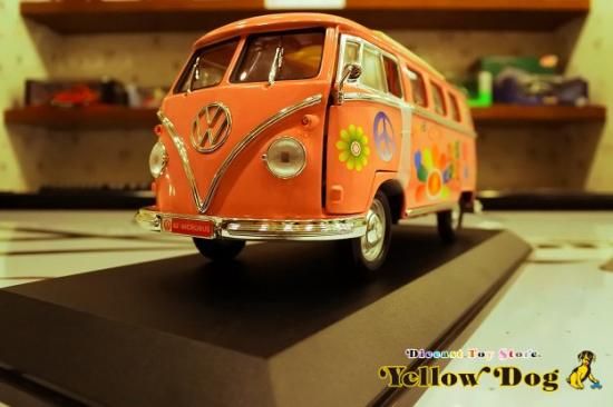 ミニカー　VW　フォルクスワーゲン　タイプⅡ　マイクロバス　1962 ヤトミン 1/18 1962 フォルクス ワーゲン マイクロバス ピンク
