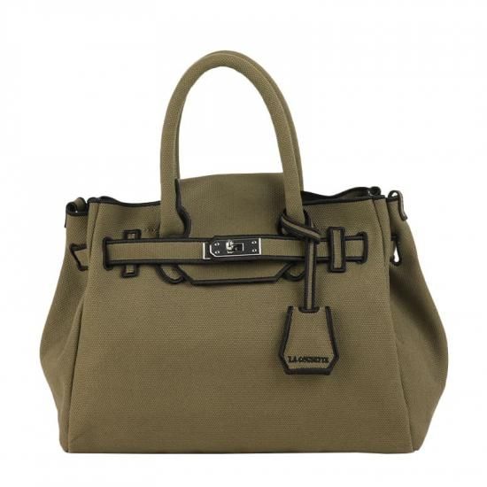 New Classical Canvas Bag (M) KHAKI - LA COUSETTE（ラクゼット