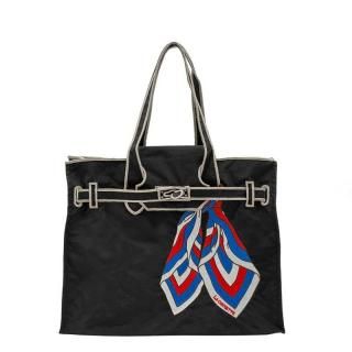 新品・未使用☆ラクゼット　スヌーピー　バッグ　スカーフ　ブラック　Ｌ ラクゼット スヌーピー バッグ スカーフ 刺繍柄 S ブラック 限定