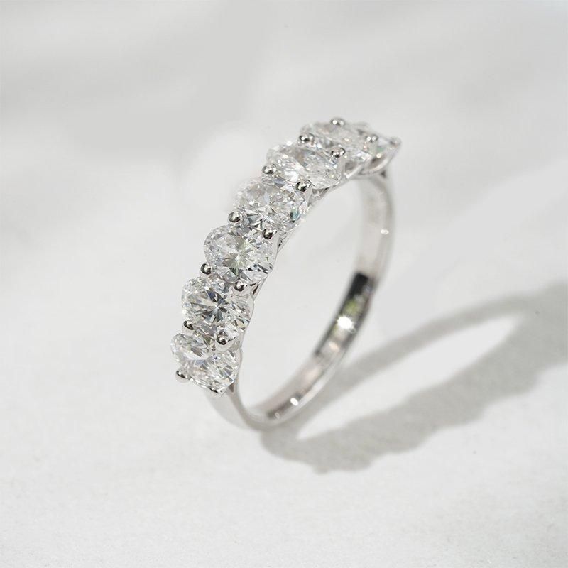 1.6CT 18Kホワイトゴールド ラボグロウンダイヤモンドリング