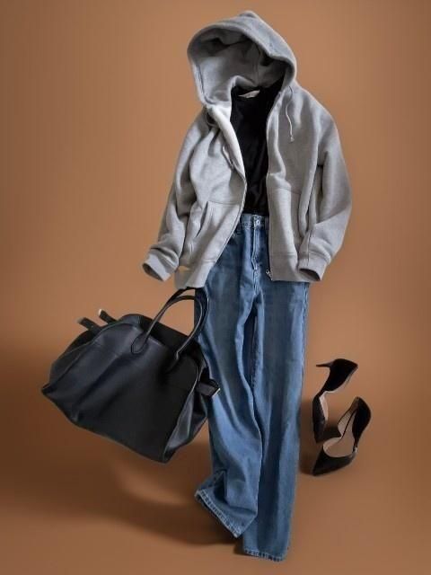 リラックスフィット パーカー L ダークグレー ○（再入荷10/30）リラックスフィットパーカー（送料無料