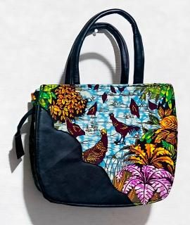 Kitenge and Leather  Bag