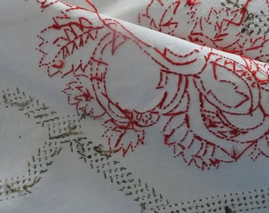 ハンガリー手刺繍テーブルクロス | ヴィンテージ - アンダイド プラス
