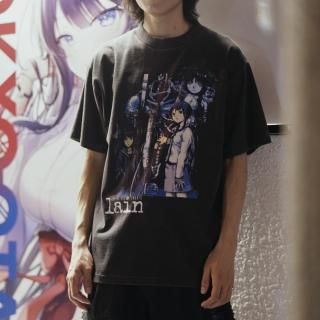 serial experiments lain Double Side Bootleg Print T-shirt