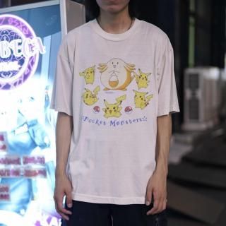 "Pokemon Chansey & fat Pikachu" Double Side Print T-shirt