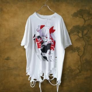 Remake"Samurai Girl  Crush Custom" Print T-shirt