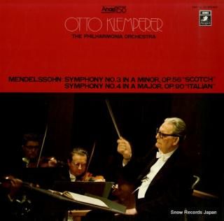 KLEMPERER, OTTO mendelssohn; symphony no.3 