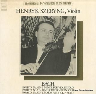 SZERYNG, HENRYK bach; partita no.1, no.2 & no.3 SOCU27