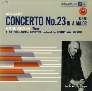 KARAJAN, HERBERT VON mozart; concerto no.23 ZL-112