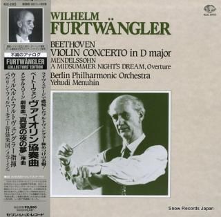 FURTWANGLER, WILHELM beethoven; violin concerto in d major KIJC-2003