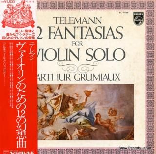 GRUMIAUX, ARTHUR telemann; 12 fantasias for violin solo PC-1818