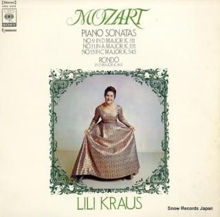 KRAUS, LILI mozart; piano sonatas no.9, no.11 & no.15 SONC10279