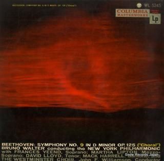 WALTER, BRUNO beethoven; symphony no.9 in d minor op.125 
