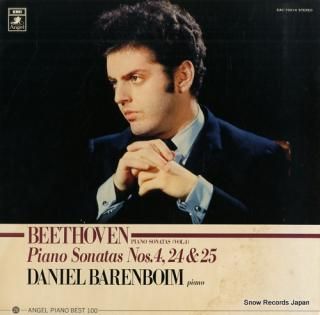 BARENBOIM, DANIEL beethoven; piano sonatas nos.4, 24 & 25 EAC-70014