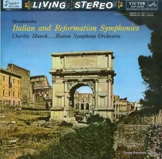 MUNCH, CHARLES mendelssohn; italian and reformation symphonies SHP-2036